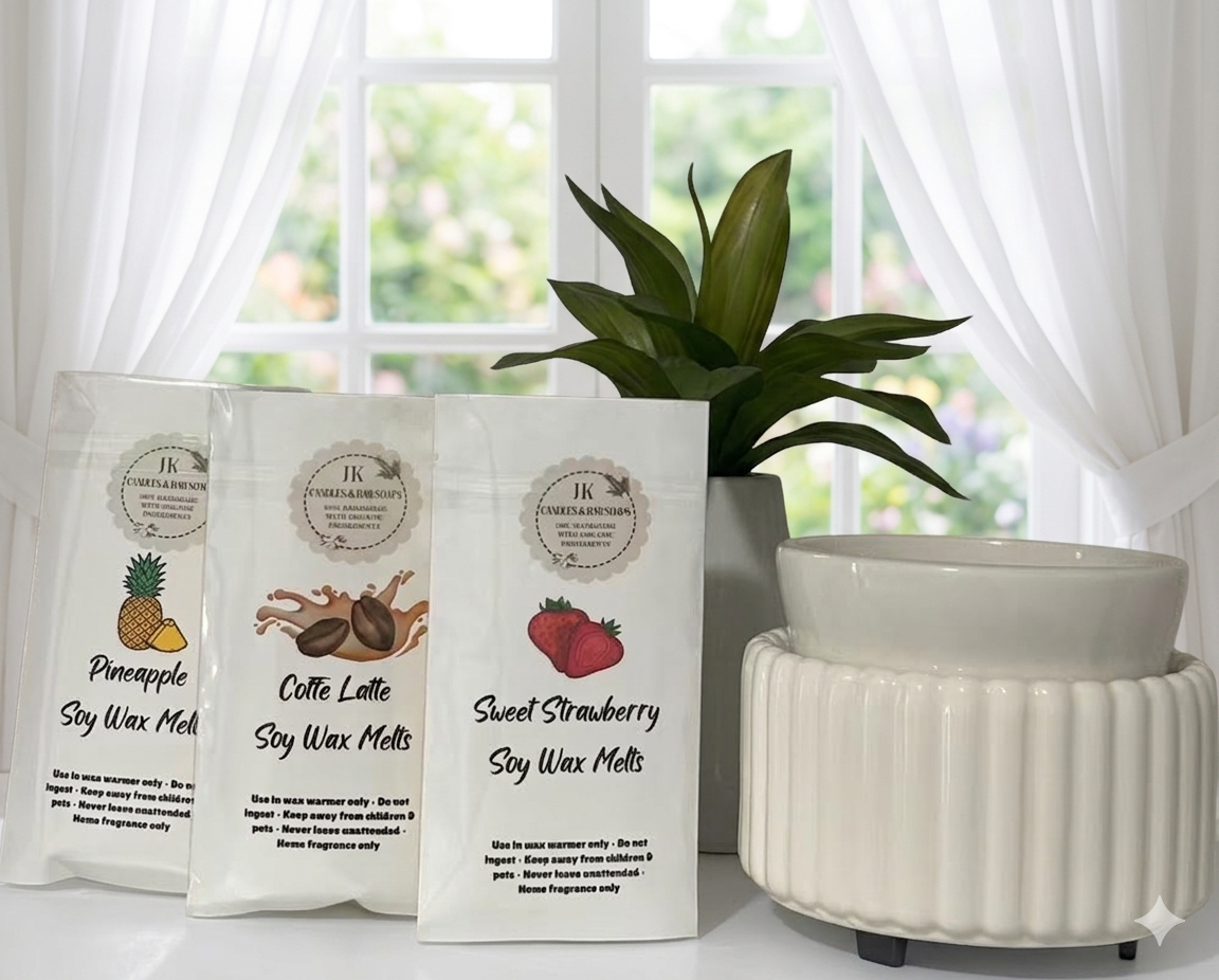 JK Home Fragrance Set – 3 Bar Melts + Electric Warmer