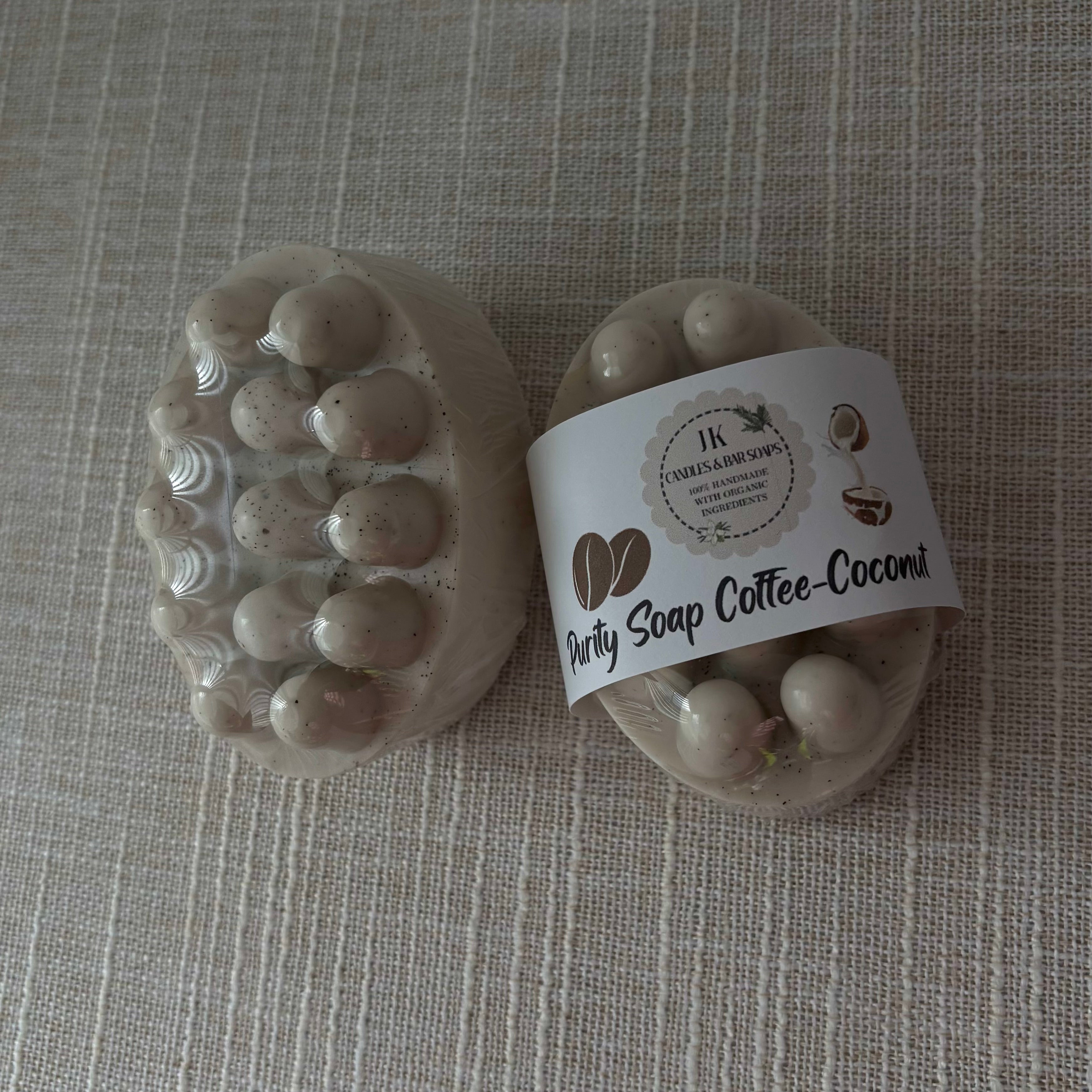 Purity Soap Coffee-Coconut. Set of 2. Massages