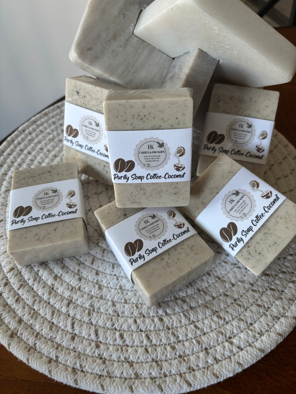 Purity Soap Coffee-Coconut. Set of 6.