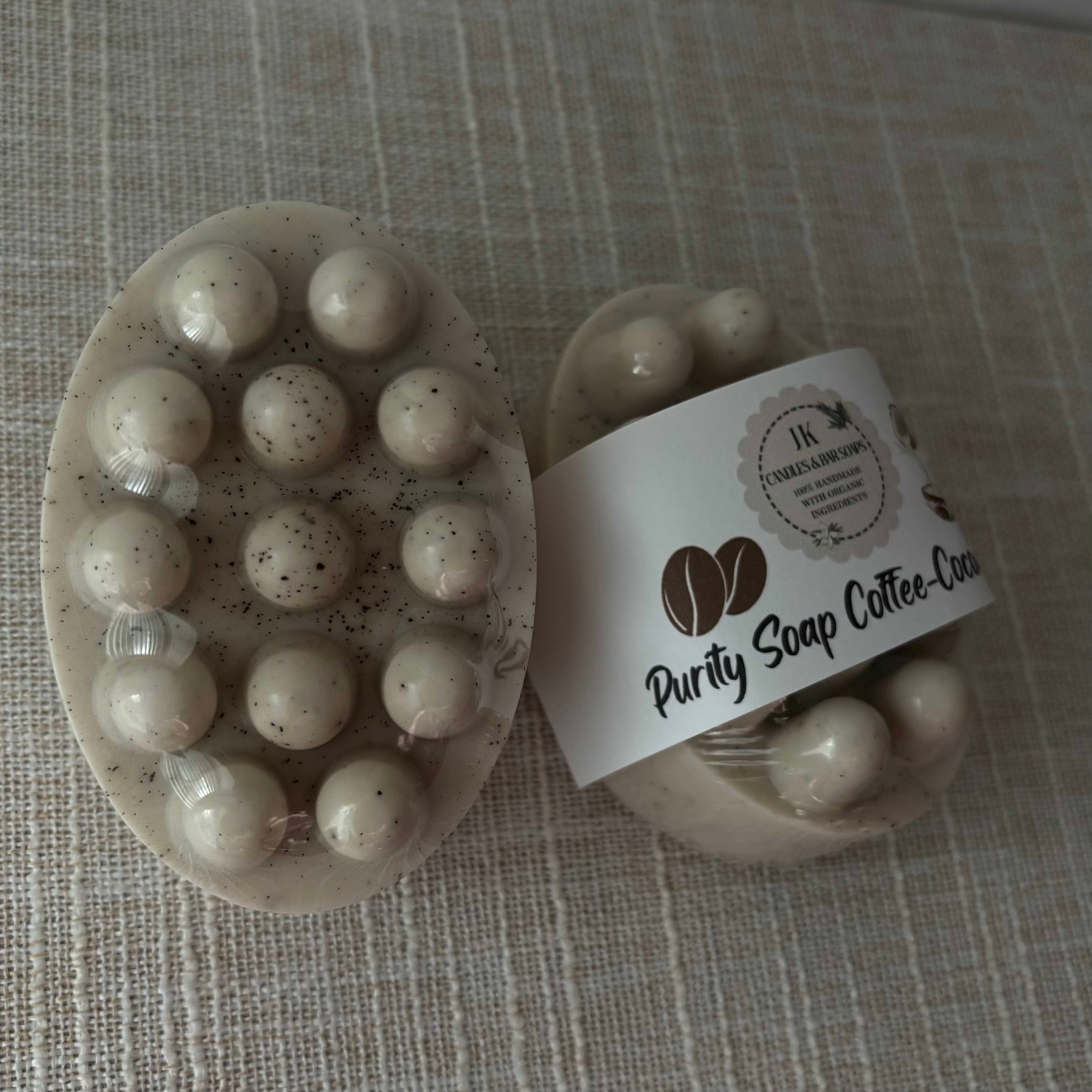Purity Soap Coffee-Coconut. Set of 2. Massages