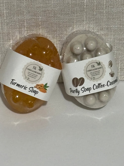Massage Soaps. Turmeric and coffee.Set of 2