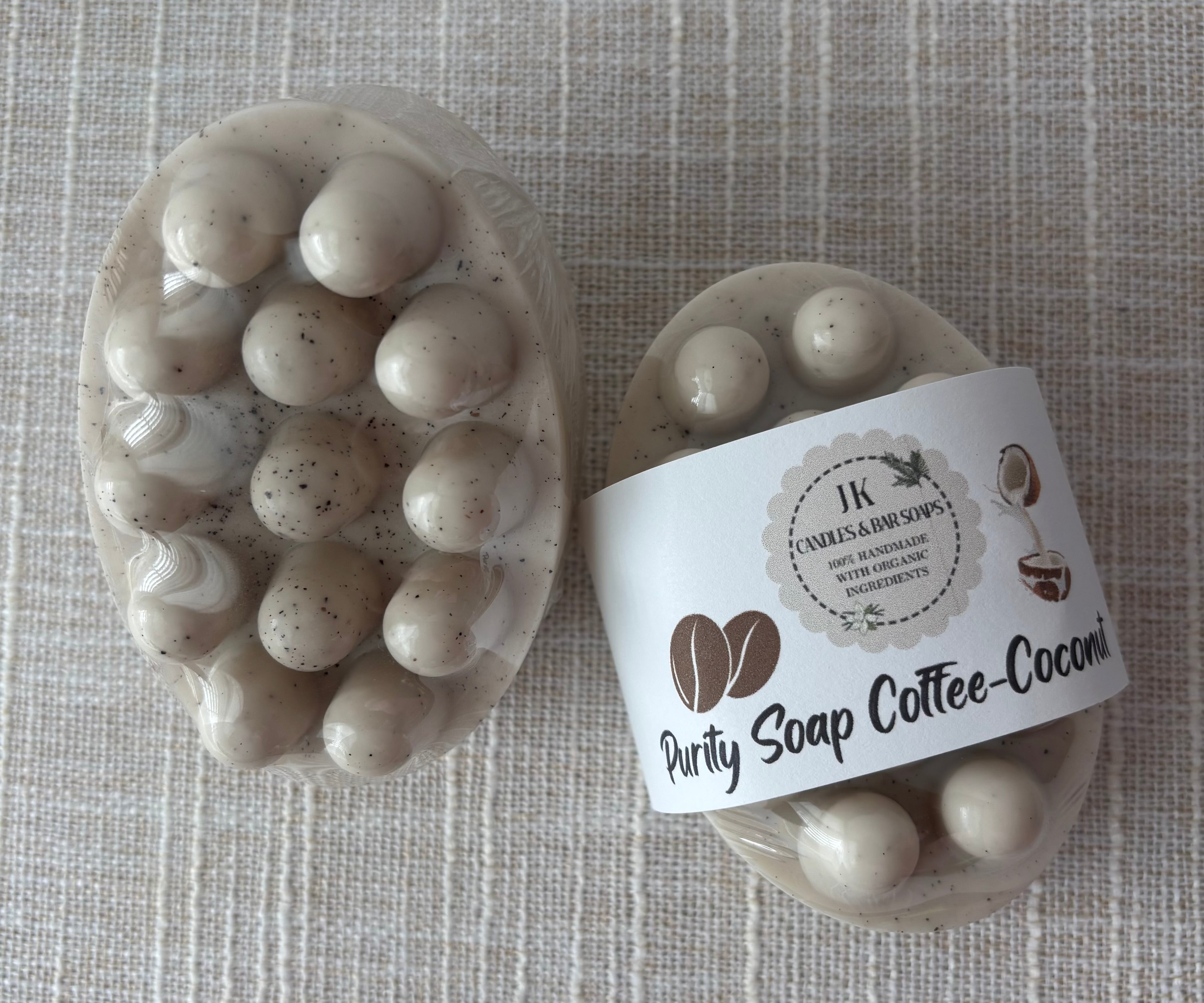 Purity Soap Coffee-Coconut. Set of 2. Massages