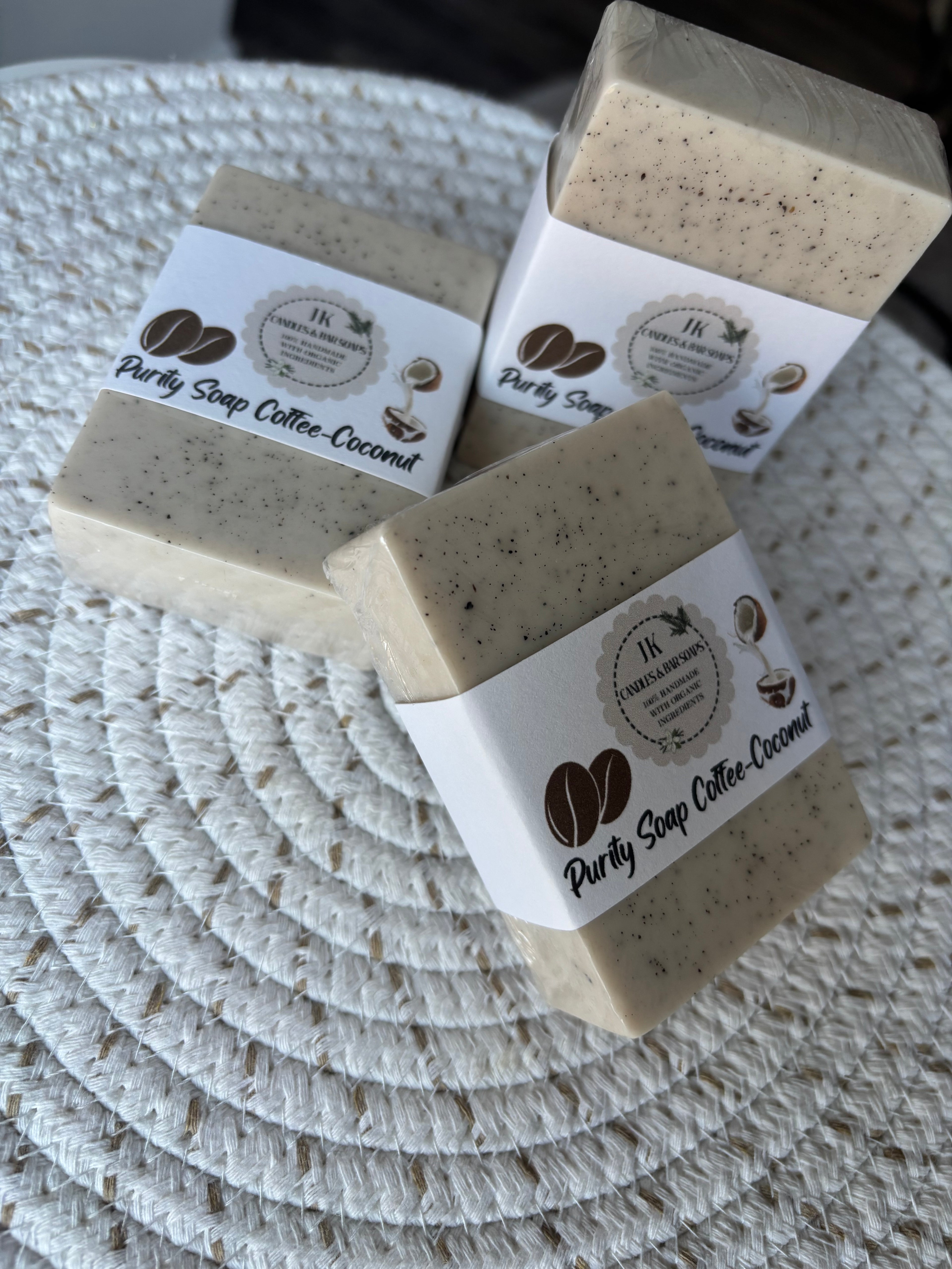 Purity Soap Coffee-Coconut. Set of 3.