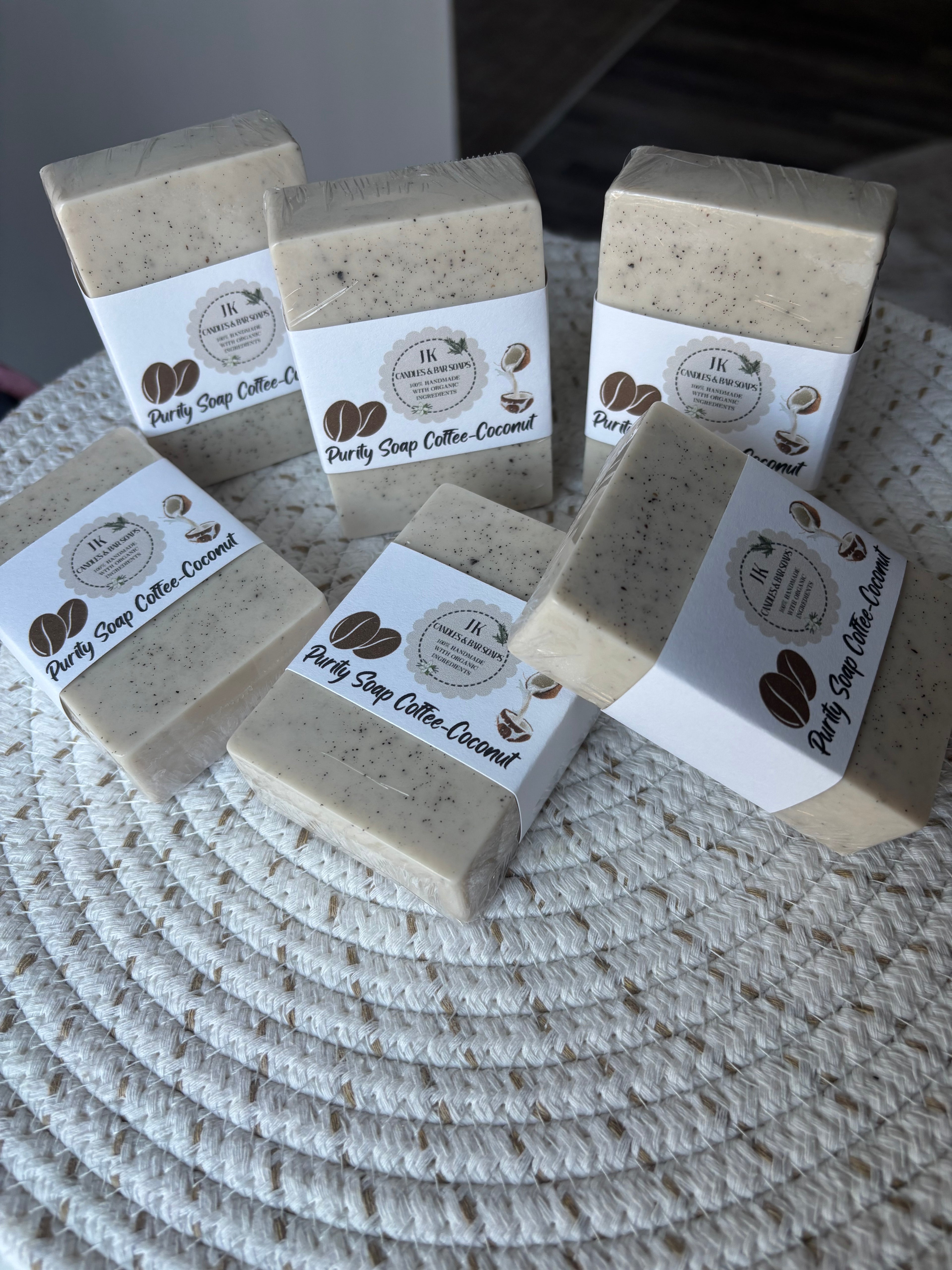 Purity Soap Coffee-Coconut. Set of 6.