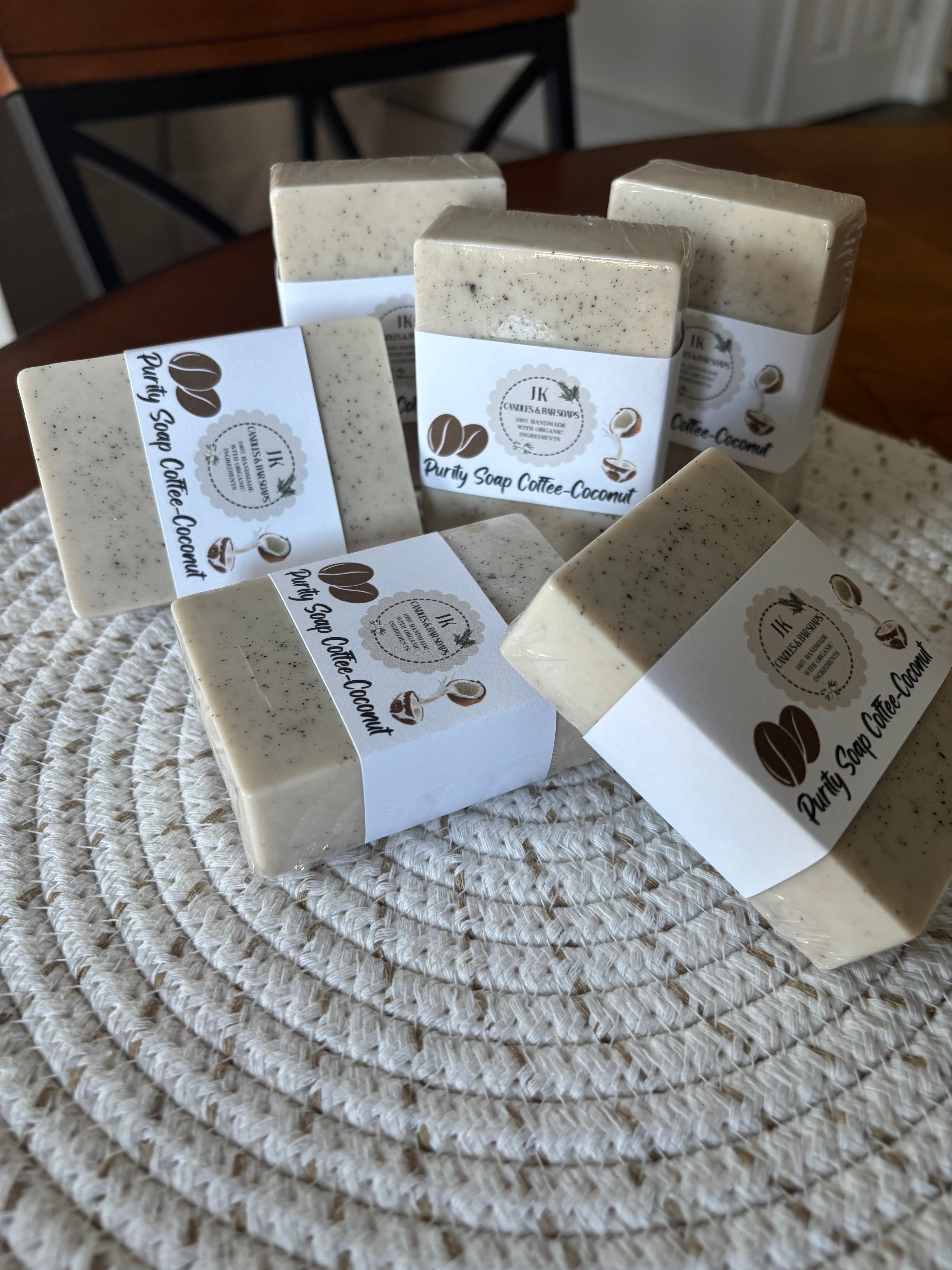Purity Soap Coffee-Coconut. Set of 6.